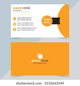 Simple clean template vector design business card template visiting card for business and personal use