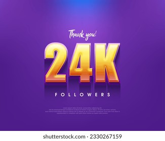Simple and clean thank you design for 24k followers.