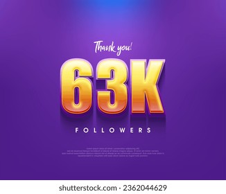 Simple and clean thank you design for 63k followers.