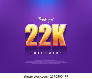 Simple and clean thank you design for 22k followers.