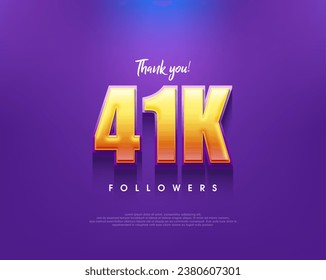 Simple and clean thank you design for 41k followers.