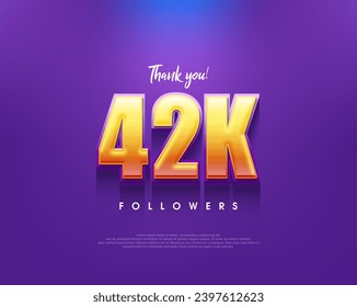 Simple and clean thank you design for 42k followers.
