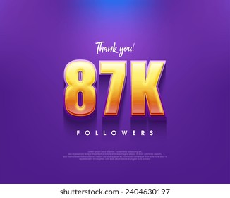 Simple and clean thank you design for 87k followers.