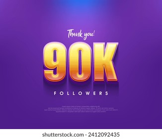 Simple and clean thank you design for 90k followers.