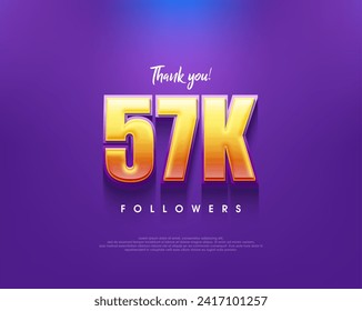 Simple and clean thank you design for 57k followers.