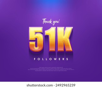 Simple and clean thank you design for 51k followers.