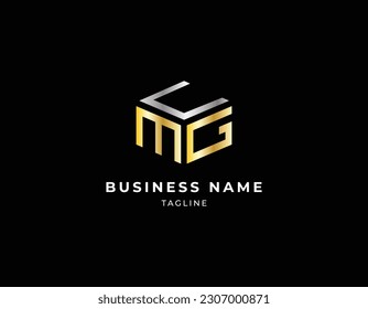 Simple Clean Three Dimensional MCG Logo Design Template