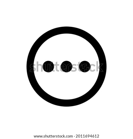 Simple And Clean Three Dots, More, Other, Option Vector Icon Illustration