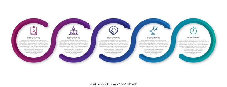 Simple and Clean time line Business Infographic template.