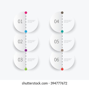 simple and clean time line graphic for business / vector infographic report