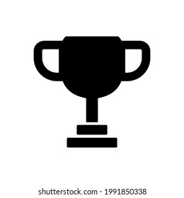 Simple And Clean Trophy Silhouette Vector Icon Design