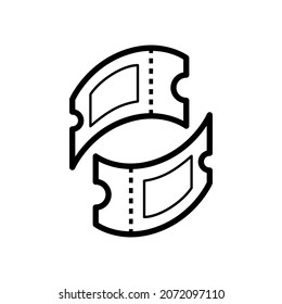 Simple Y Limpio Dos Entradas Con Ilustración Del Vector De Esquema De Ángulo De Perspectiva Curvado