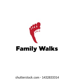 simple, clean and unique logo design with foot