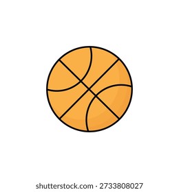 A simple clean vector a basketball perfect for sports-themed designs and content.