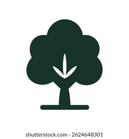 Simple and clean vector design of a tree icon