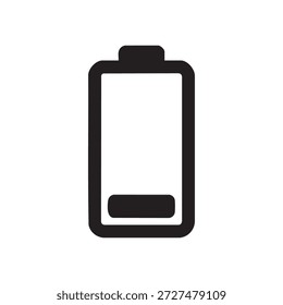 A simple and clean vector illustration of a battery icon, suitable for various digital design applications.