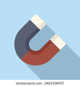 Simple and clean vector illustration of a magnet, perfect for educational and scientific uses