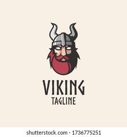 Plantilla de diseño del logotipo de la mascota de la cabeza vitícola simple y limpia con fondo aislado