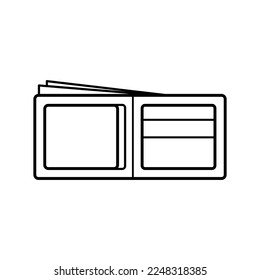Einfache und saubere Vektorsymbol-Illustration für die digitale Brieftasche