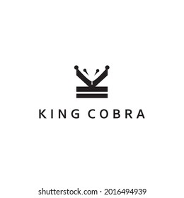 simple, clean wordmark logo design. Initials or logotype vector icon inspiration. crown like king cobra head or face on letters using negative space logo style