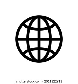 Simple And Clean World Website Internet Icon Vector Illustration