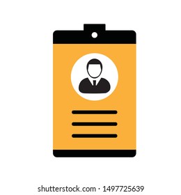 Simple and Clean yellow Id Card Design. High Resolution Template. Ready to Print. Vector Illustration.