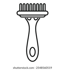 Simple cleaning brush icon with long handle for web design