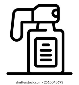 Simple cleaning detergent bottle spraying liquid icon for apps and websites