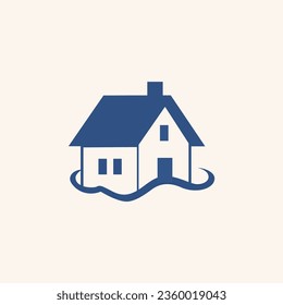 simple cleaning house service logo vector illustration template design