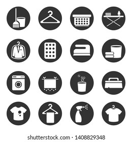 Simple cleaning icon set