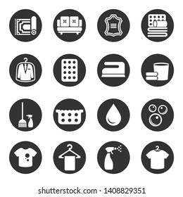 Simple cleaning icon set