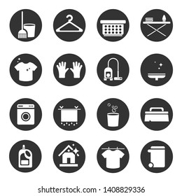 Simple cleaning set of icons.