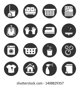 Simple cleaning set of icons.