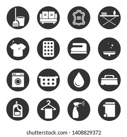 Simple cleaning set of icons.