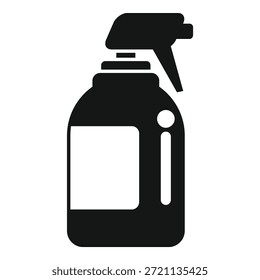 Ícone de garrafa de spray de limpeza simples que representa tarefas domésticas e tarefas