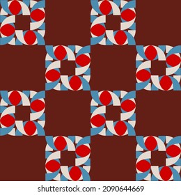Simple and clear geometric shapes will decorate any surface or thing and make it attractive. Abstract seamless pattern for prints, textile, web, advertising and any design projects.