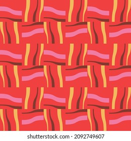 Simple and clear geometric shapes will decorate any surface or thing and make it attractive. Abstract seamless pattern for prints, textile, web, advertising and any design projects.