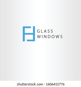 Simple and Clear Glass Window Company Logo Design