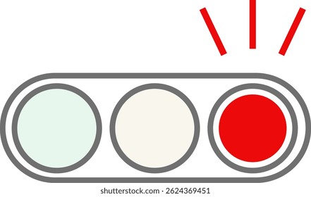 Simple and Clear Red Light Icons and Illustrations