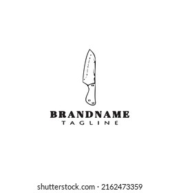 simple cleaver logo cartoon design template icon black modern isolated vector illustration
