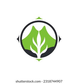 simple climate change natural logo vector illustration template design