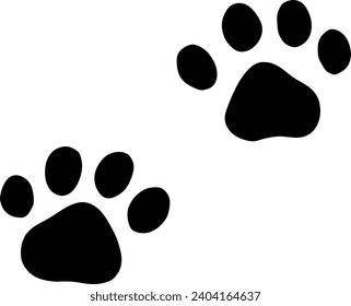 Simple Clip art of cat's paw prints