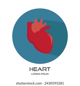 simple clip art human heart Icon vector illustration isolated on a white background. creative heart logo icon vector design template - EPS 10