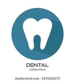 simple clip art human Tooth Icon vector illustration isolated on a white background. creative dental logo icon vector design template - EPS 10