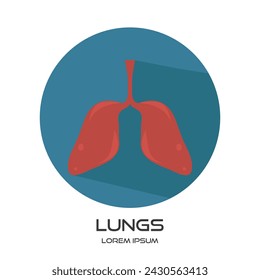 simple clip art lung Icon vector illustration isolated on a white background. creative lungs logo icon vector design template - EPS 10