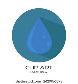 simple clip art water drop Icon vector illustration isolated on a white background. creative droplet logo icon vector design template - EPS 10