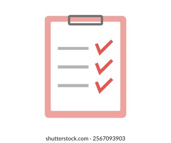 Simple clipboard illustration.　File icons.　Binder.