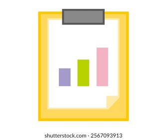 Simple clipboard illustration.　File icons.　Binder.