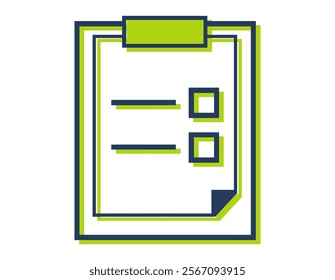 Simple clipboard illustration.　File icons.　Binder.