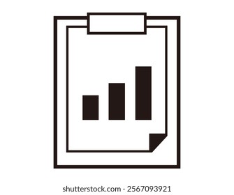 Simple clipboard illustration.　File icons.　Binder.